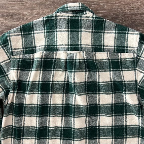 Vintage Eddie Bauer McKinley Flannel Shacket Overshirt Green Plaid Men’s M 90s - Picture 5 of 8